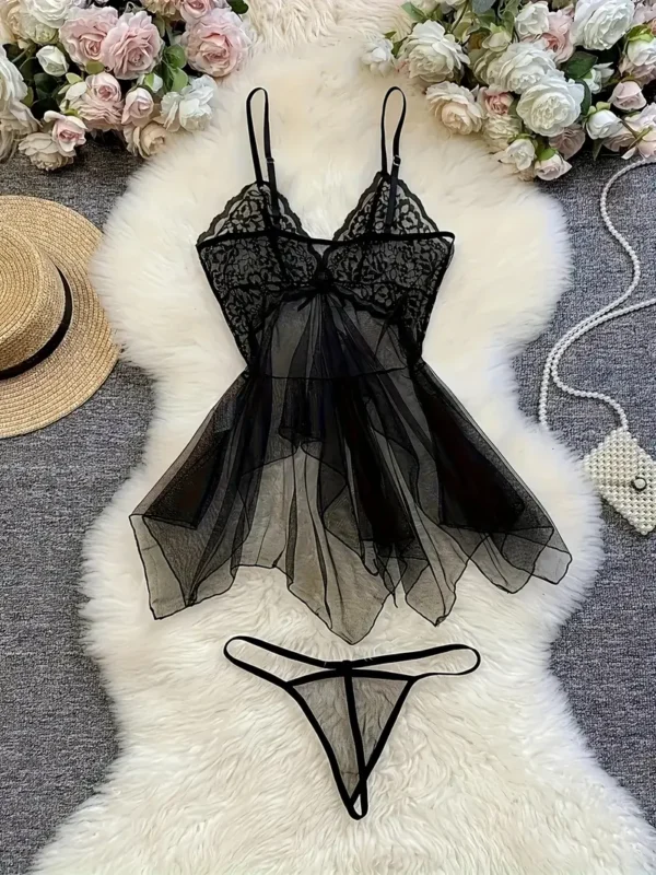 Encanto de Medianoche – Camisón de Malla - Image 4