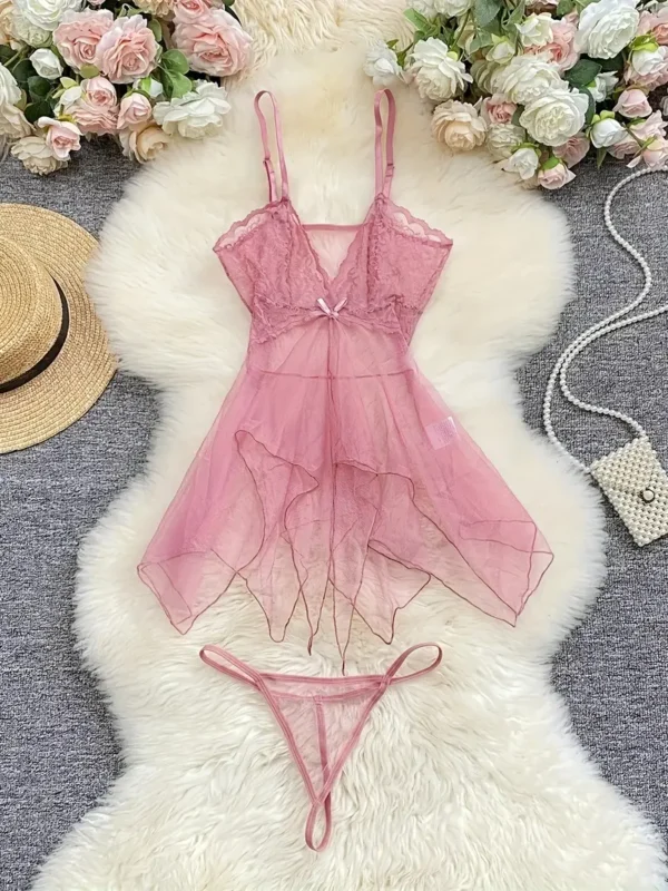 Encanto de Medianoche – Camisón de Malla - Image 3