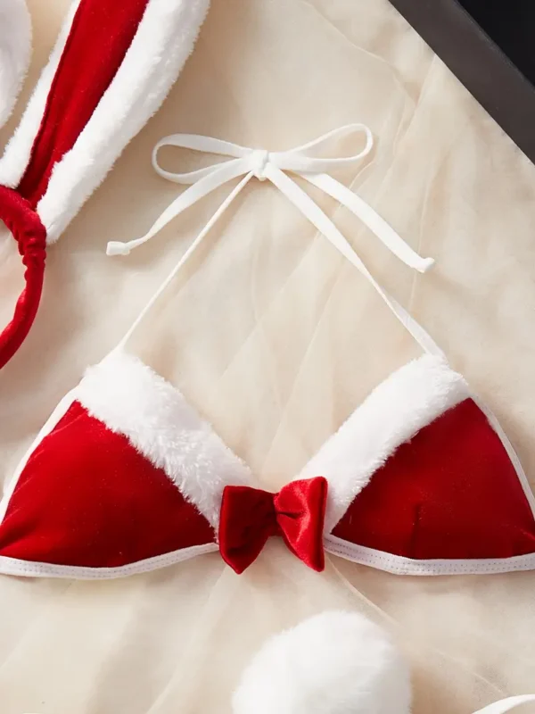Conejita Festiva – Set navideño travieso de 3 piezas - Image 2