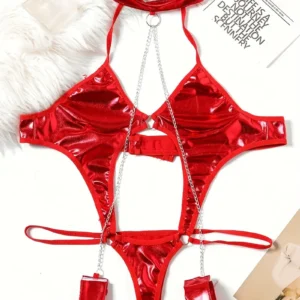 Red Fetish – Body Rojo con Cadenas