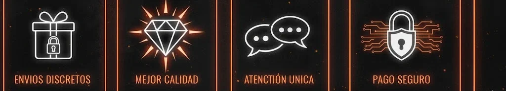 Beneficios de Orange Spicy: Envíos discretos, Mejor calidad, Atención única, Pago seguro